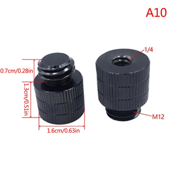 1/4" & 3/8" to M4–M10 Thread Conversion Screw Mount Adapter