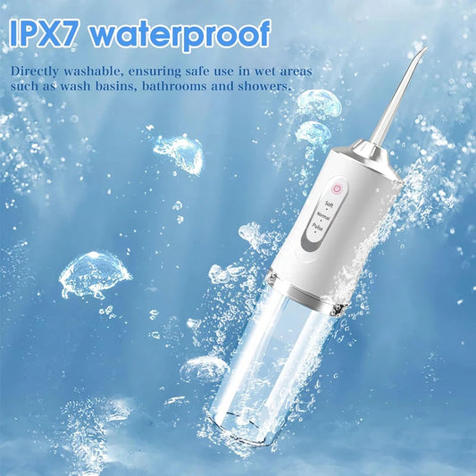 Portable Water Flosser Oral Irrigator – USB Rechargeable, 4 Tips Water Flosser Peaceful Pleasures Health and Wellness
