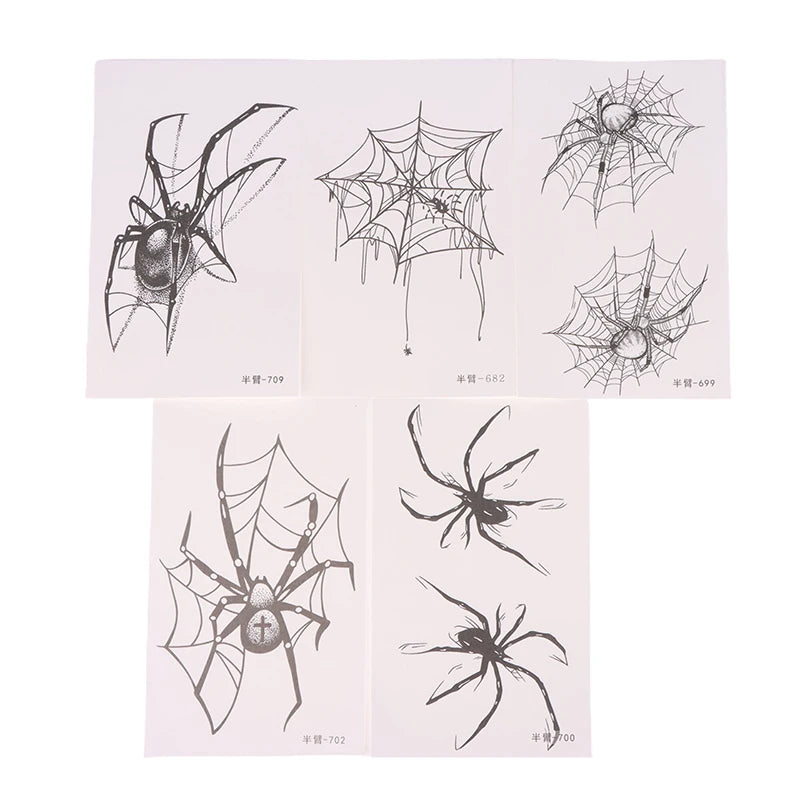 Spider Web Temporary Tattoo Sticker | Punk Cobweb Body Art