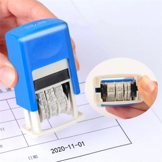 Universal DIY Stamp 4mm Self-Inking Self-Inking Stamps Handle Account Stamp Date Wheel Stamp Date Stamps Automatic Ink Return Peaceful Pleasures Health and Wellness