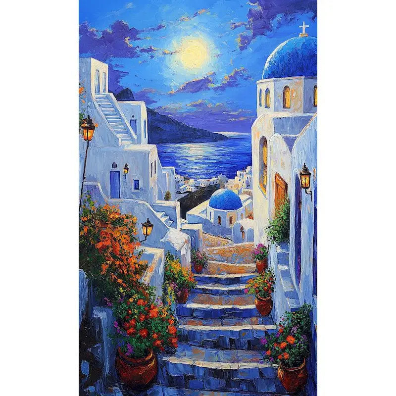 Paint by Numbers Kit – Town Landscape 60×75cm Canvas Art