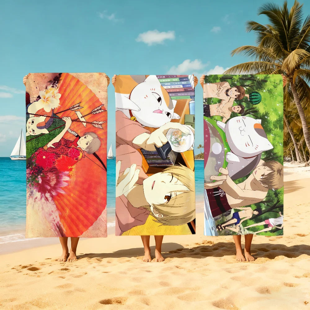 Natsume Yuujinchou Anime Cat Quick-Dry Beach Towel | 11 Sizes Anime Beach Towel Peaceful Pleasures Health and Wellness