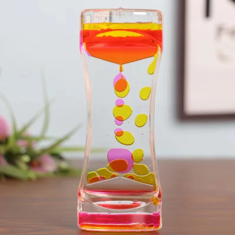 Liquid Motion Bubbler Timer Pack of Colorful Hourglass Liquid Bubbler Fidget Sensory Toy for Anxiety Autism Calm Relax Kids Peaceful Pleasures Health and Wellness