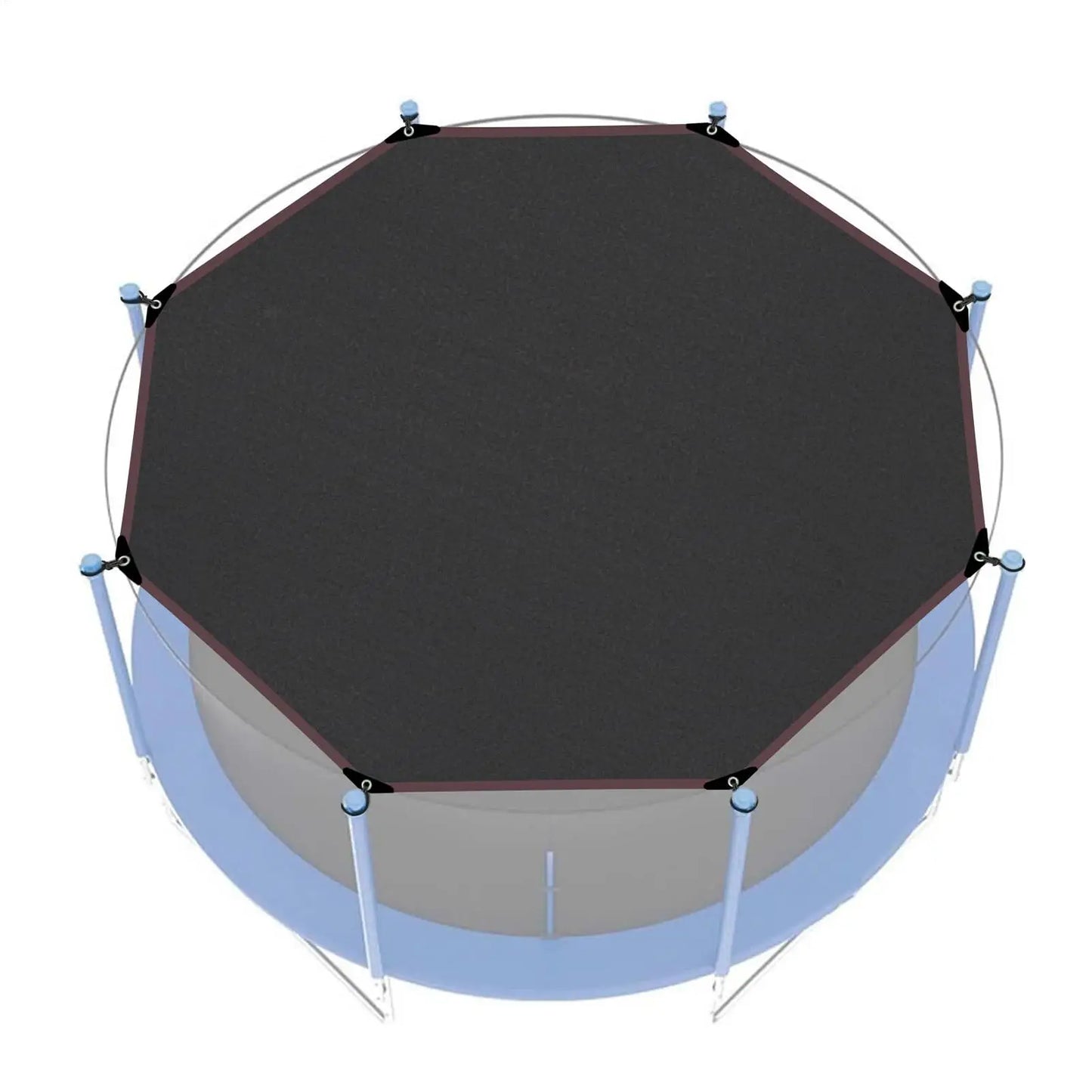 Trampoline Shade Cover Octagonal Heavy Duty Multi-functional Sun Protection, Patio Pool Camping Garden Lawn Park Deck Outdoor Peaceful Pleasures Health and Wellness