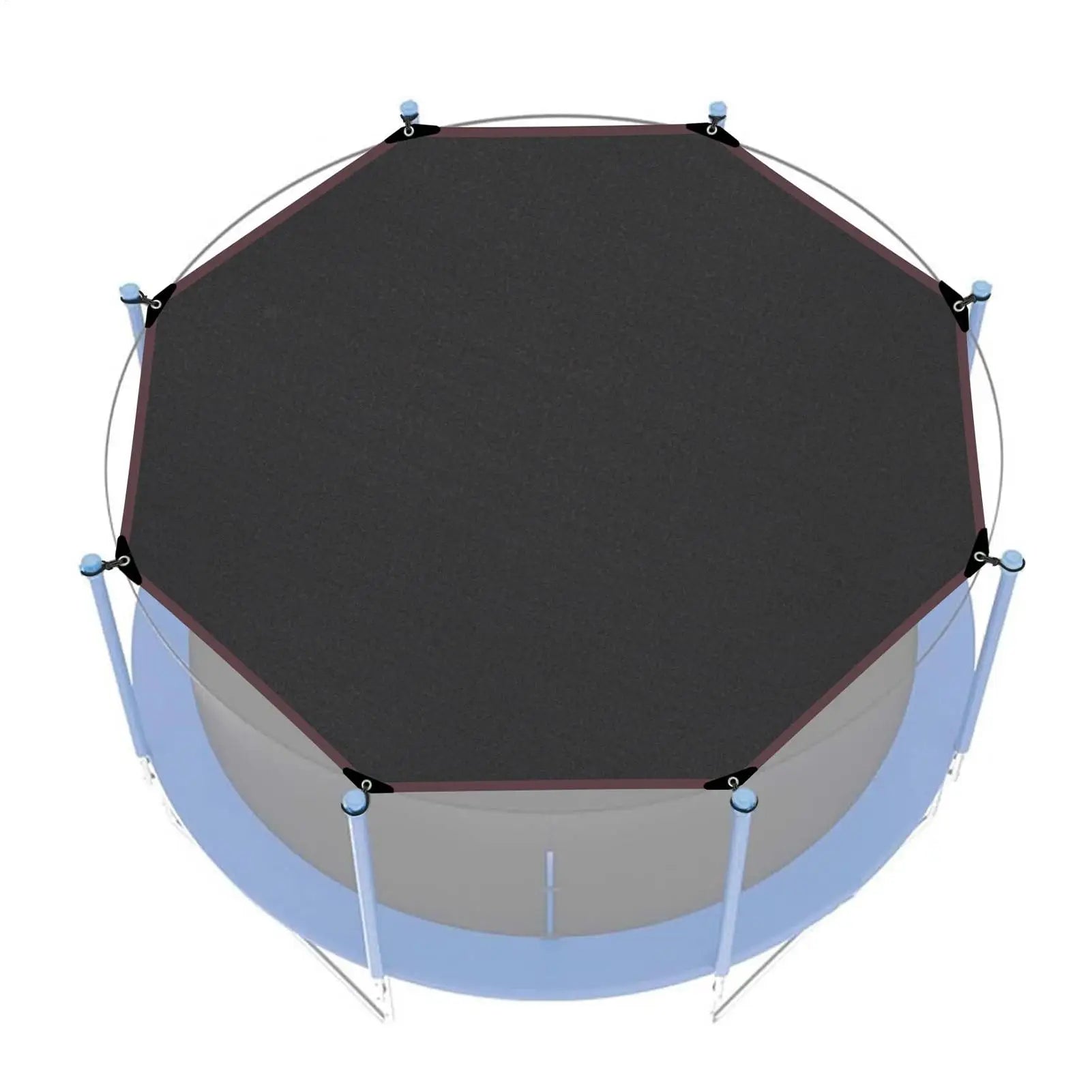 Trampoline Shade Cover Octagonal Heavy Duty Multi-functional Sun Protection, Patio Pool Camping Garden Lawn Park Deck Outdoor Peaceful Pleasures Health and Wellness