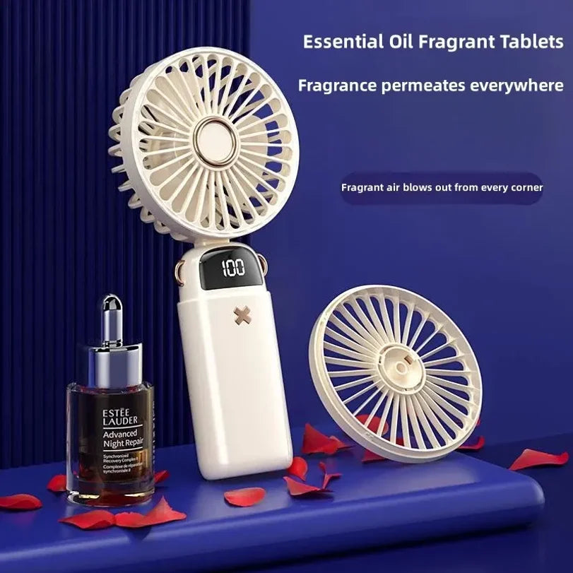 Mini Portable Fan 5-Speed USB Handheld & Neck Fan with Stand