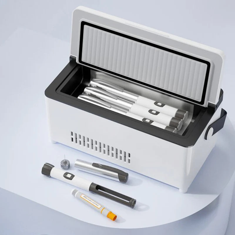 Small Insulin Cold Storage Box Car Home Dual Purpose Constant Temperature Drug Fridge Medicine Box Peaceful Pleasures Health and Wellness