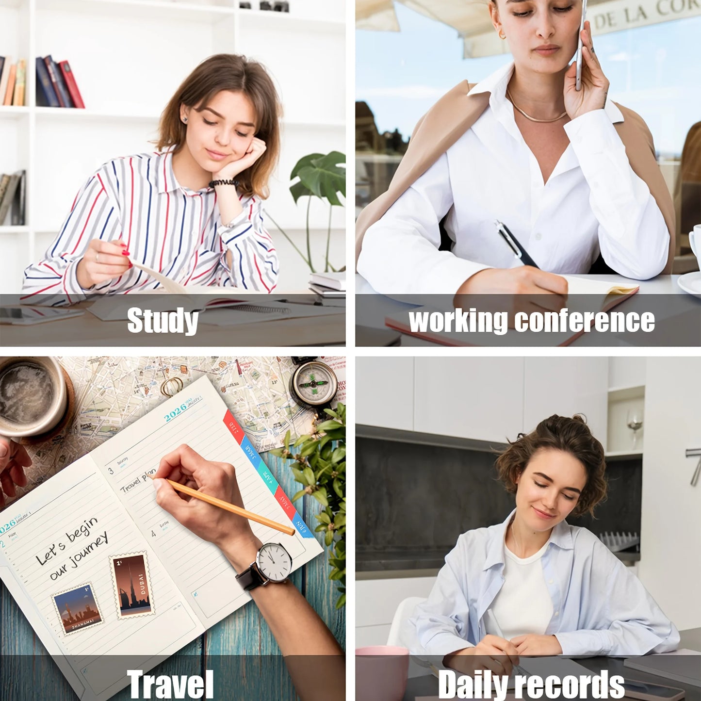 2026 Daily Planner A5 Notebook | Lined Time Management Diary