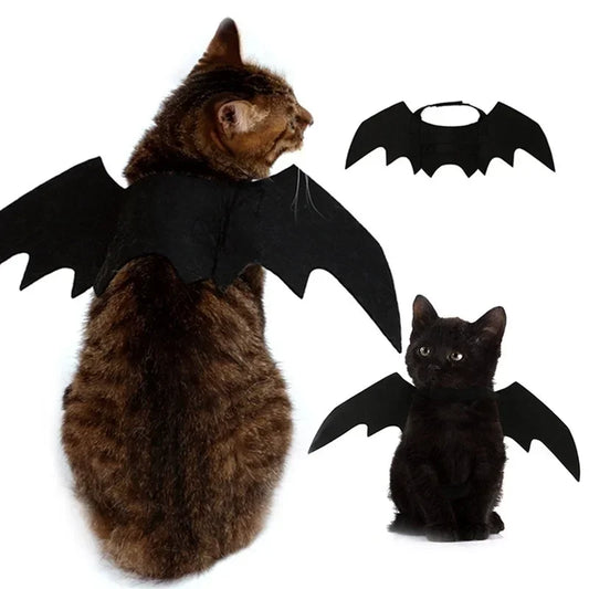 1PC Cute Pet Black Bat Wings Harness Costume Pet Cosplay Suit Cat Dog Halloween Party Pet Supplies Funny Dog Halloween Costume Peaceful Pleasures Health and Wellness