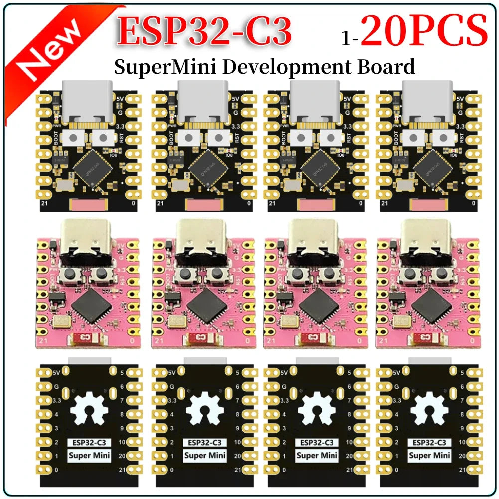1-20PCS ESP32-C3 Development Board 3.3-6V Power Low Power ESP32 Super Mini Wireless Development Board WiFi Bluetooth For Arduino Peaceful Pleasures Health and Wellness