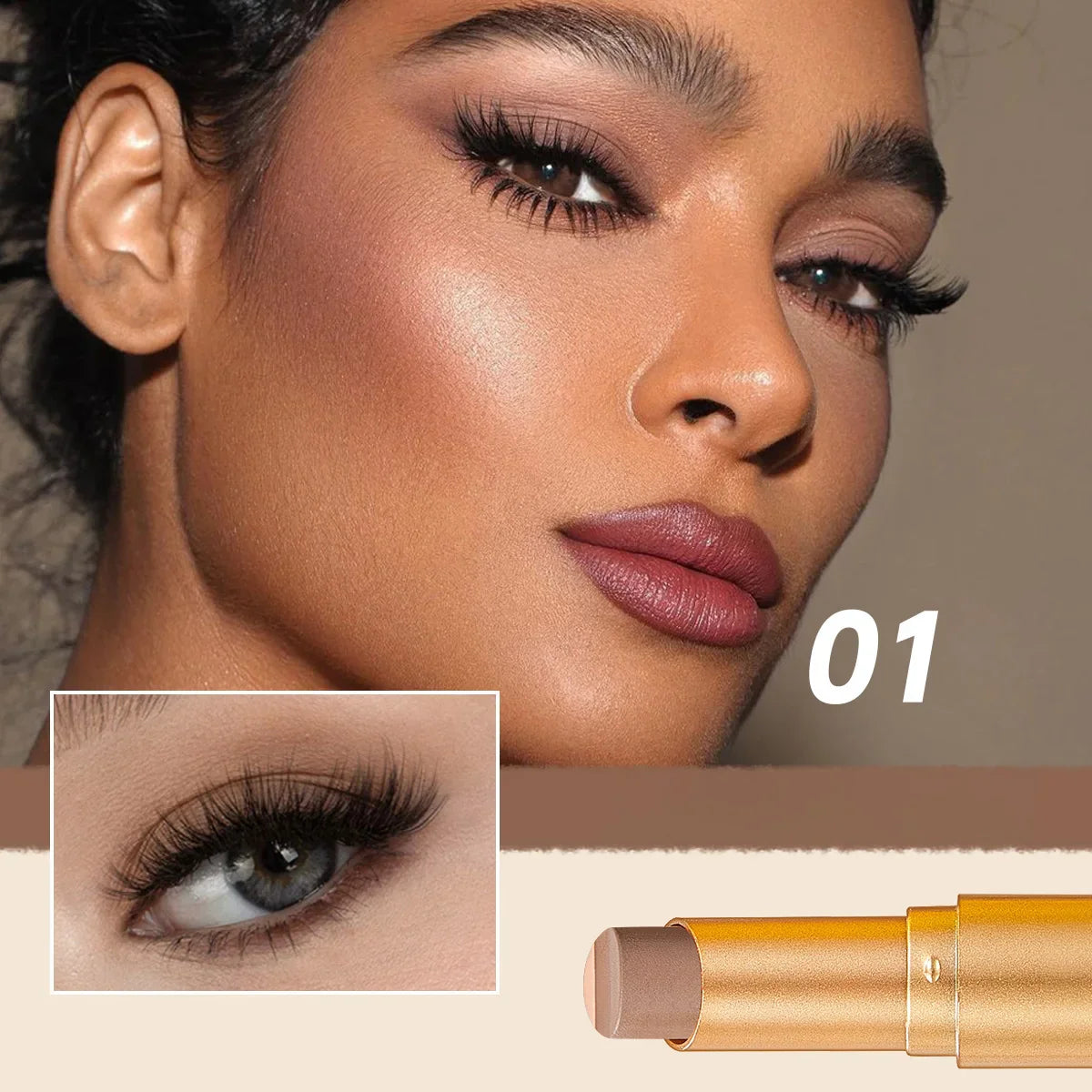 3-Color Waterproof Eye Shadow Stick – Easy Beginner Eyeshadow