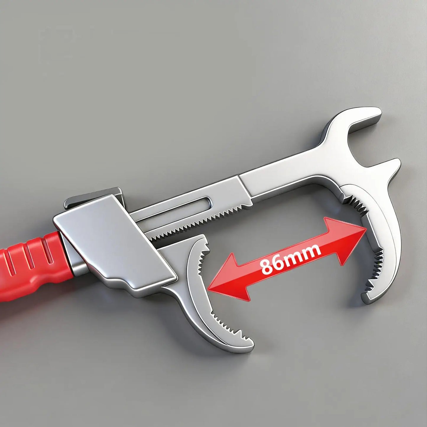 C Shaped Self Tightening Wrench 86mm Wide Jaw Opening Self Adjusting Wrench for Fittings Nuts Fixtures Under Skin Bathroom Peaceful Pleasures Health and Wellness