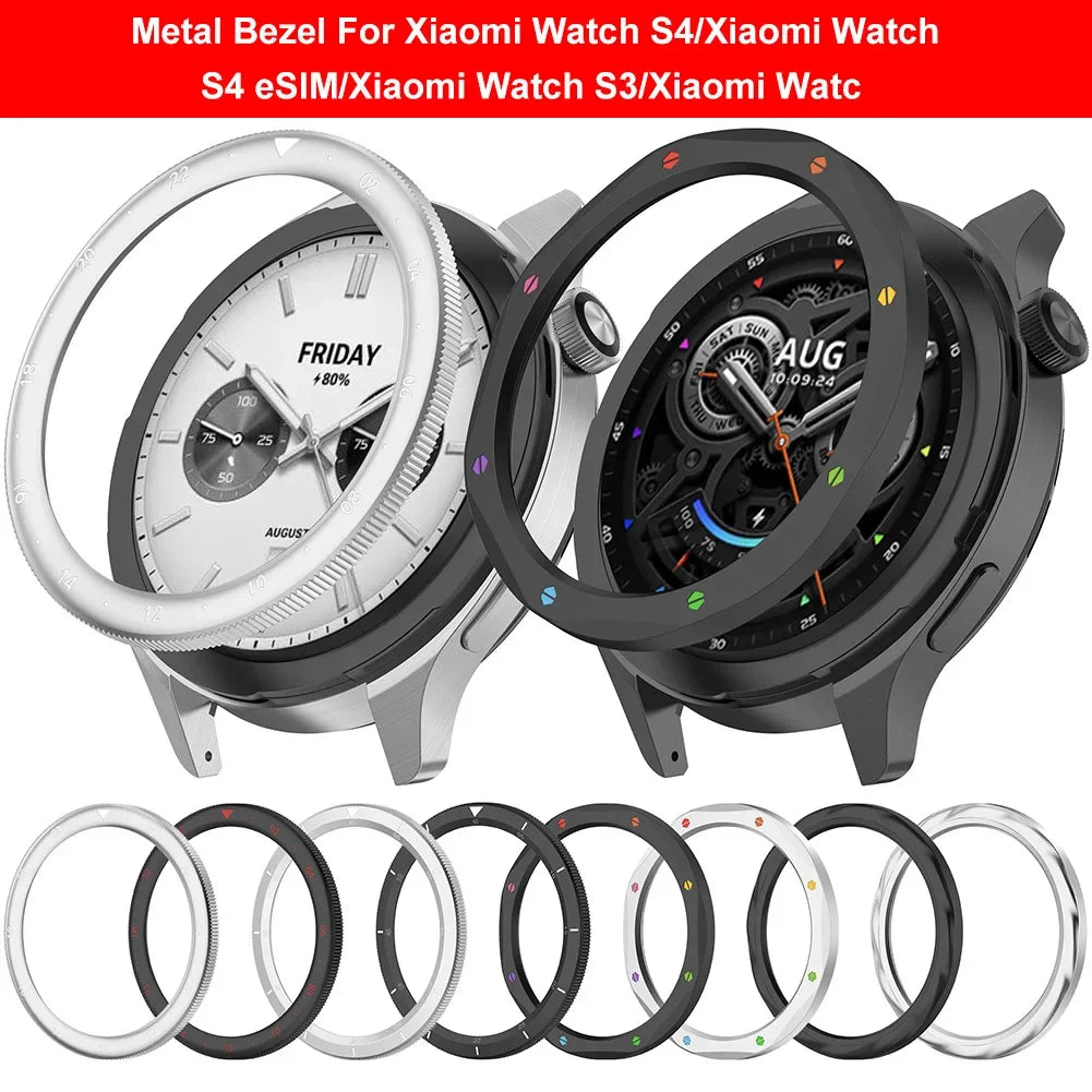Metal Bezel Ring for Xiaomi Watch S4/S3 ESIM – with Screen Protector Peaceful Pleasures Health and Wellness