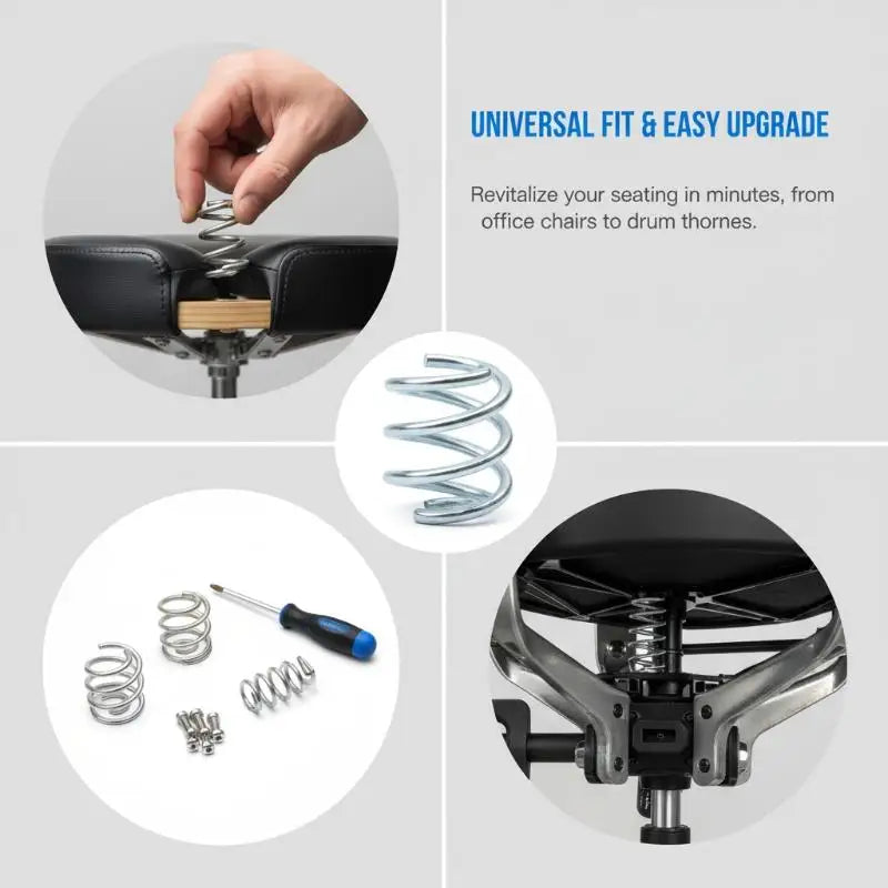 New 2Pcs Bicycle Electric Bike Seat Cushion Shock Absorption Compression Spring Wire 4MM Galvanized Steel Duty Drum Spring Peaceful Pleasures Health and Wellness