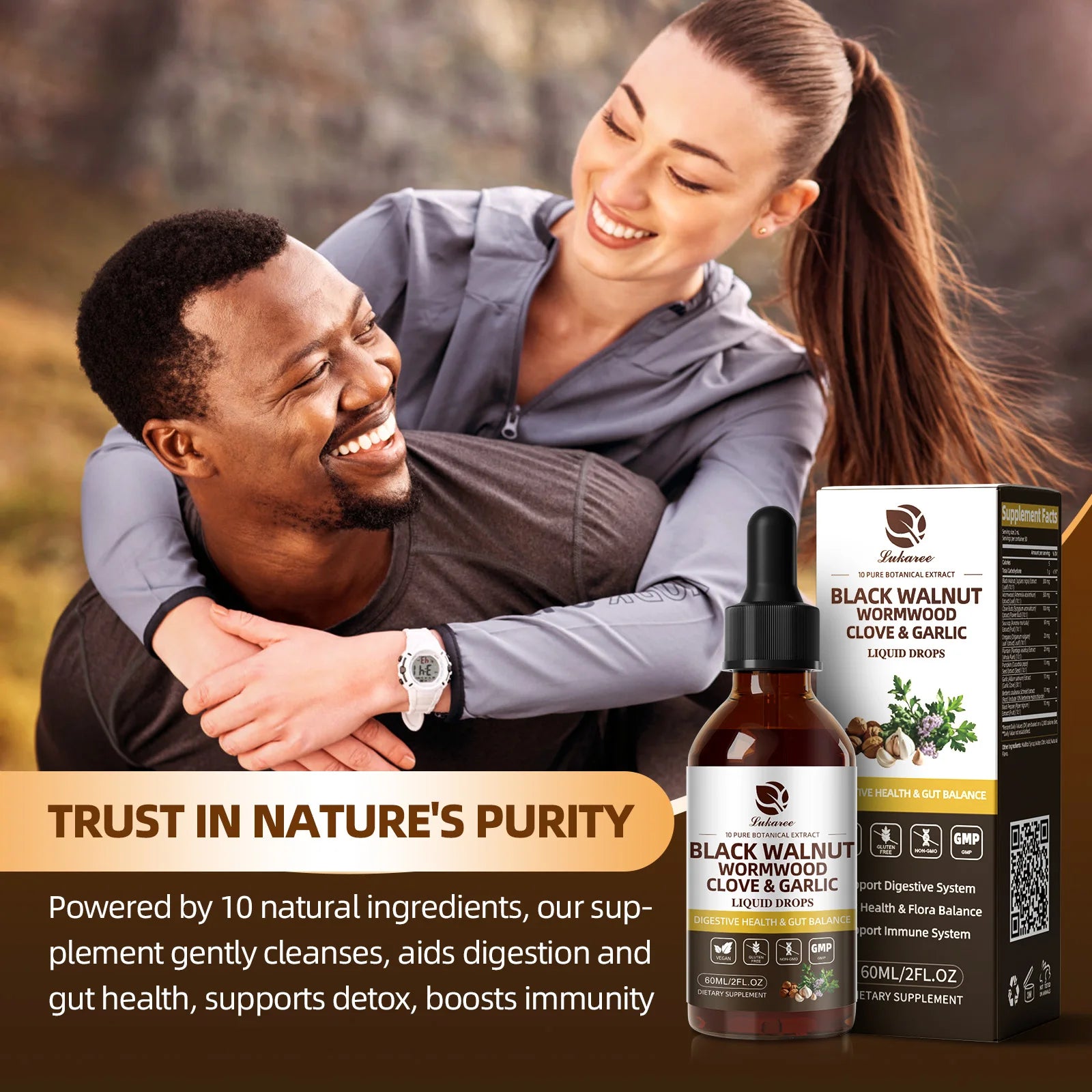 Black Walnut Drops with Wormwood, Clove & Garlic – Detox, Gut & Immune Support | 60ml Peaceful Pleasures Health and Wellness