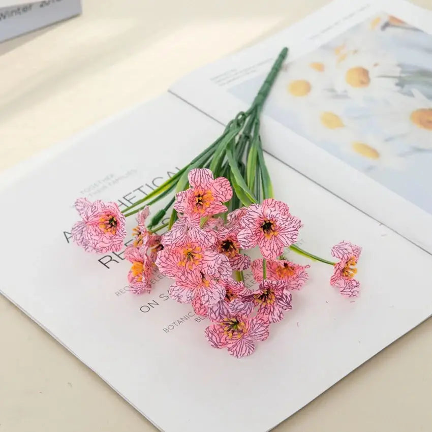 Artificial Violet Silk Flowers Bouquet – Wedding & Home Decor
