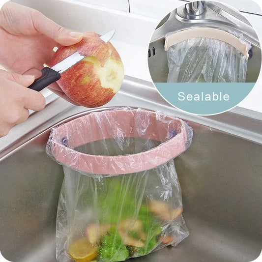 Portable Kitchen Sink Organizer Garbage Bag Holder Absorbent Storage Peaceful Pleasures Health and Wellness