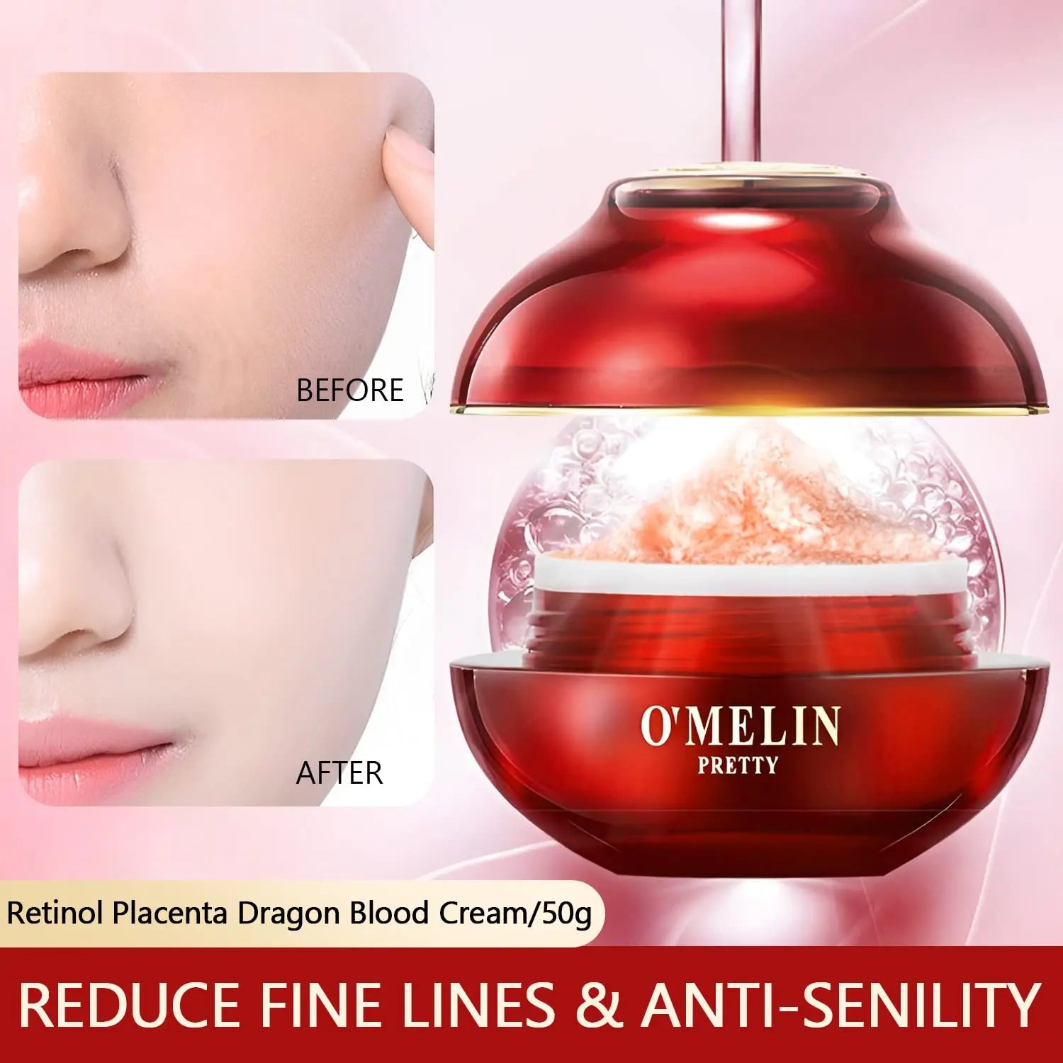 2pcs Retinol Placenta Royal Dragon Blood Cream Skincare Face Repairs Skin Firm Anti-wrinkle Cream Peaceful Pleasures Health and Wellness