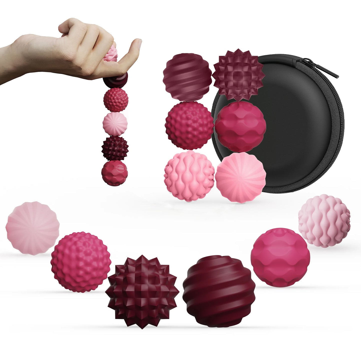 Silicone Magnetic Fidget Balls Set – 6 or 12 Pcs Sensory Toy