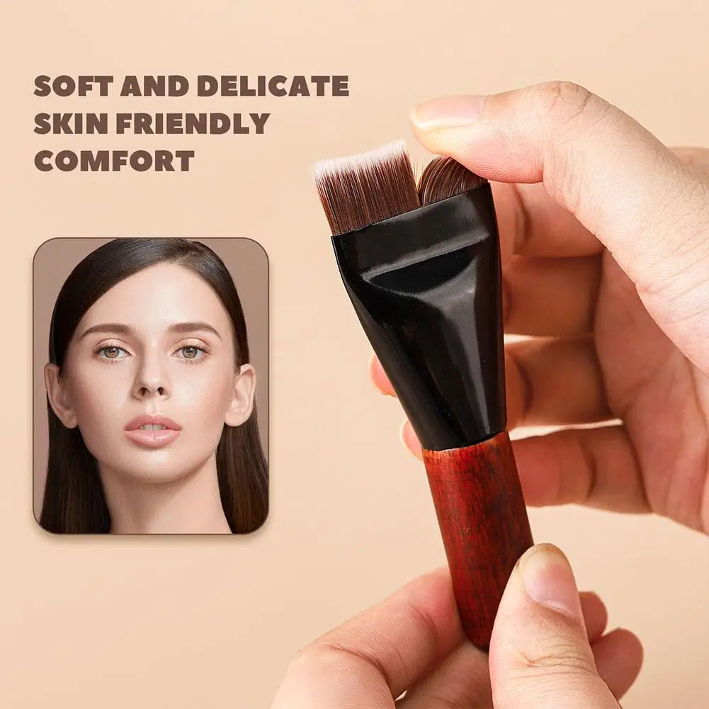 Ultra Thin Foundation Brush Flat Head Face Contour Brush Wooden Handle Make Up Brush Blending Foundation Cream Makeup Brushes Peaceful Pleasures Health and Wellness