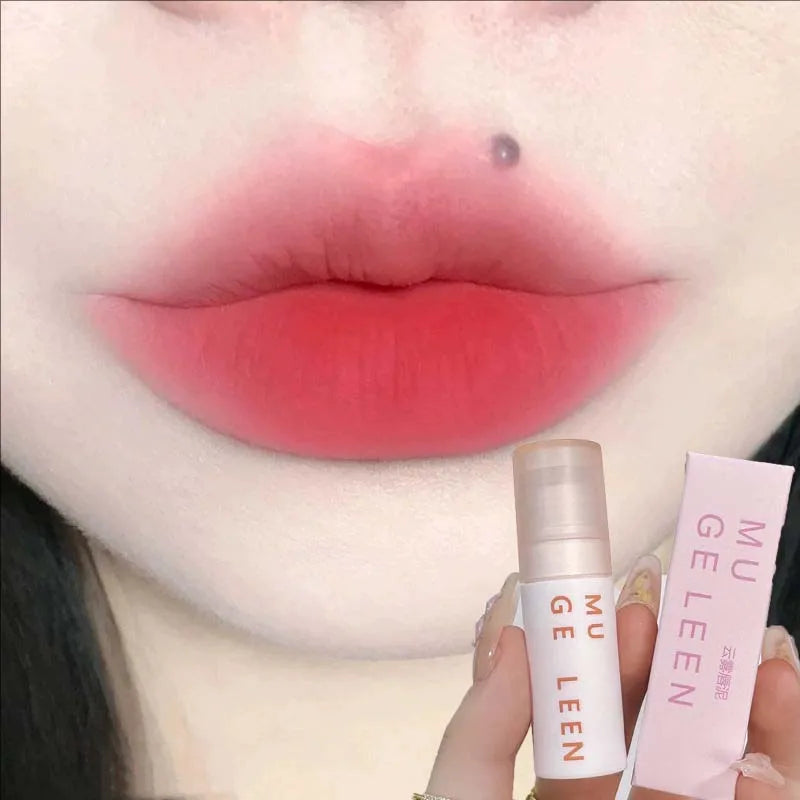 ZYXUAQIR Matte Lip Mud – Rose Pink & Peach Mousse Lip Gloss