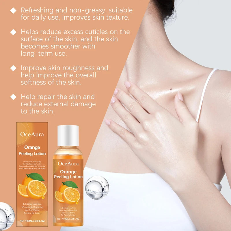 Orange Peel Essential Oil Deep Cleansing Exfoliating Gentle Formula To Soften Smooth Skin Natural Face & Body Scrub Massage Oil Peaceful Pleasures Health and Wellness