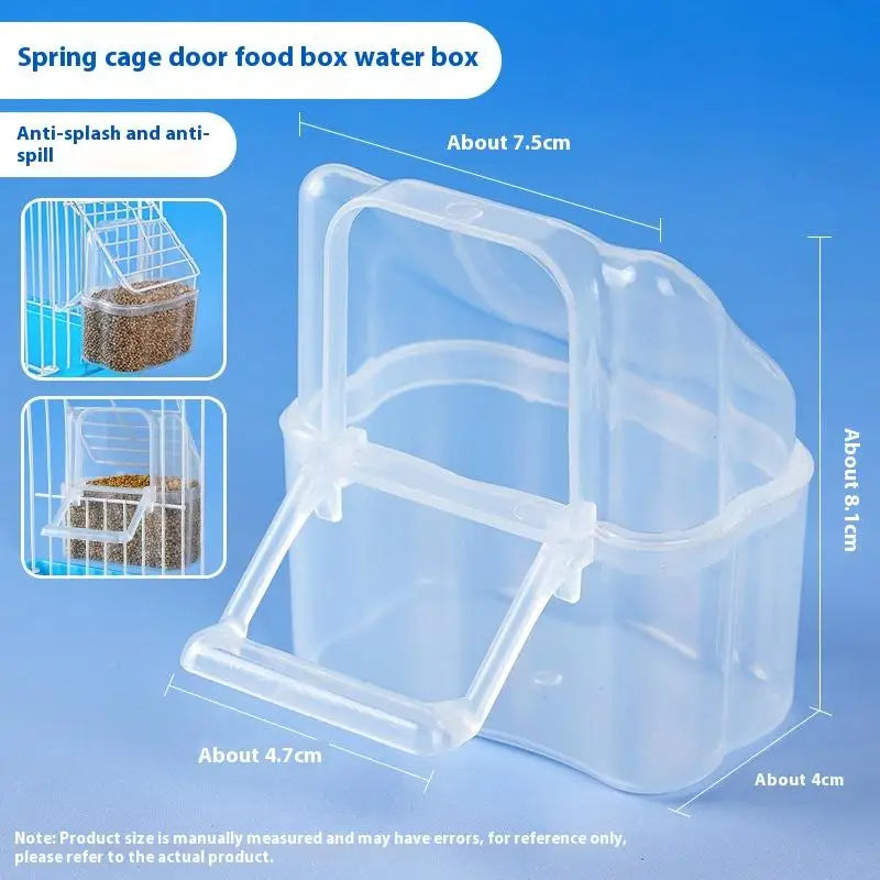 Large Anti-Splash Bird Feeder Box for Parrots & Small Birds
