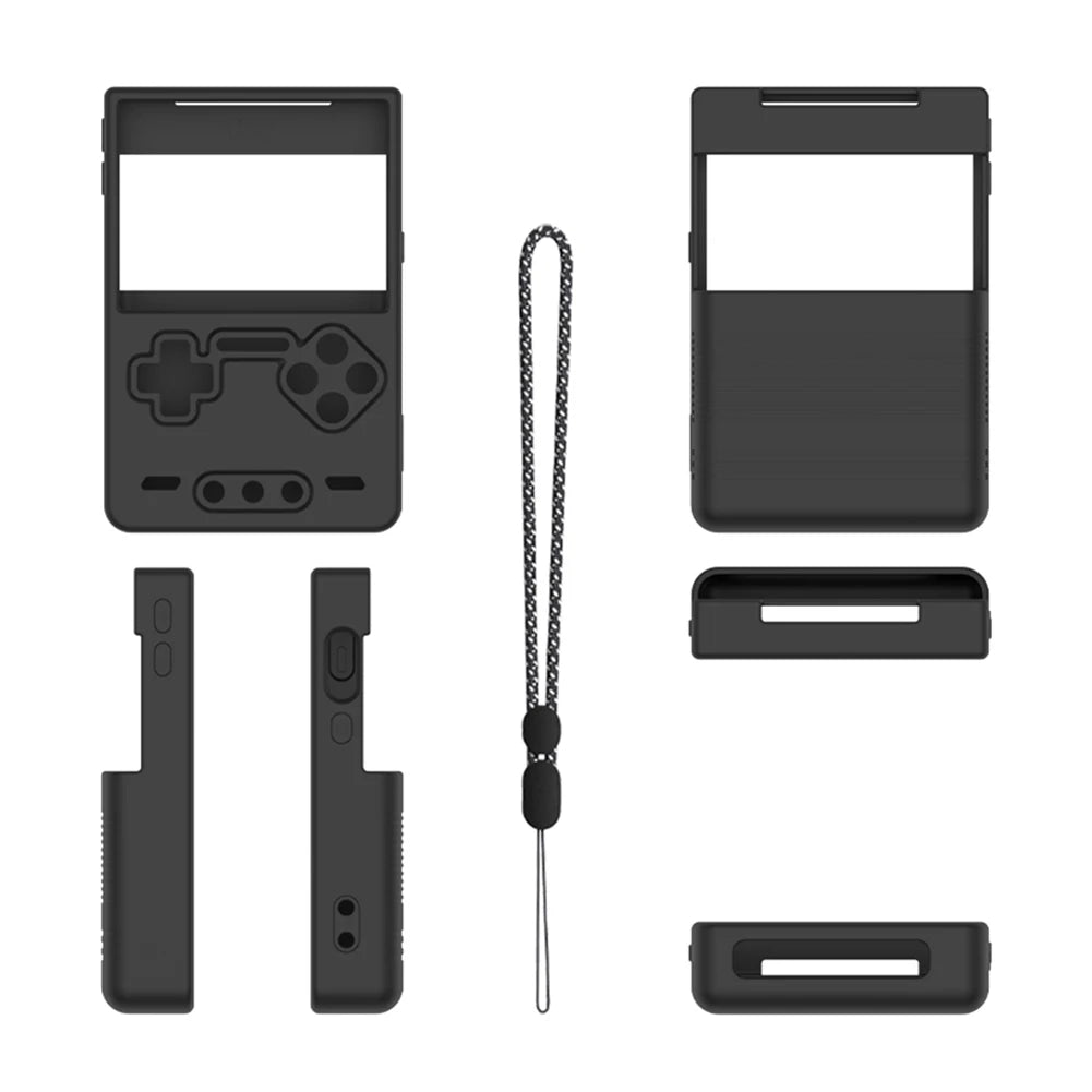 Silicone Protective Cover for Trimui Brick Game Console Shockproof Protector Shell Sleeve Anti-Scratch Soft Skin Cover Case Peaceful Pleasures Health and Wellness Black