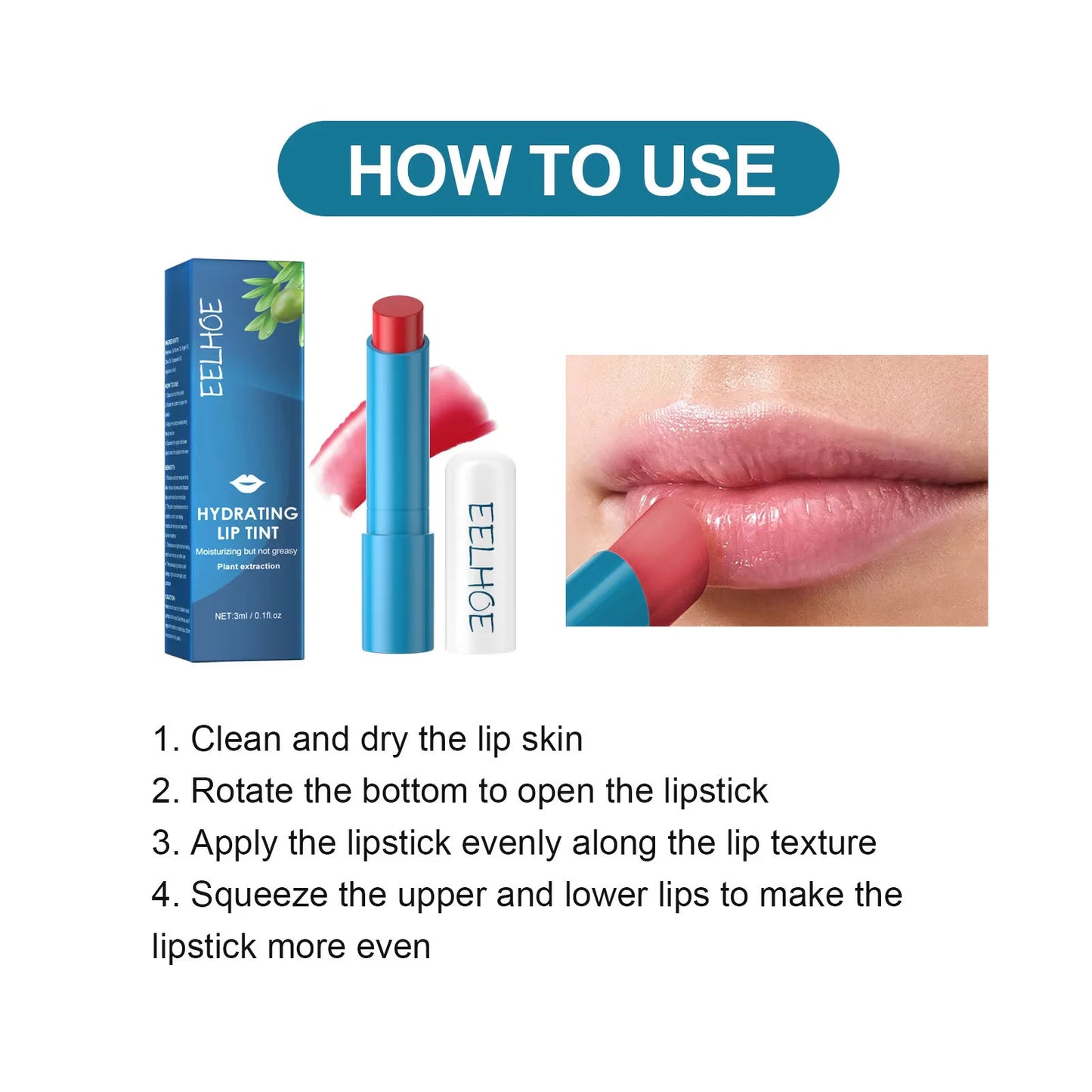 EELHOE Hydrating Lip Balm Tint | Moisturizing & Plumping