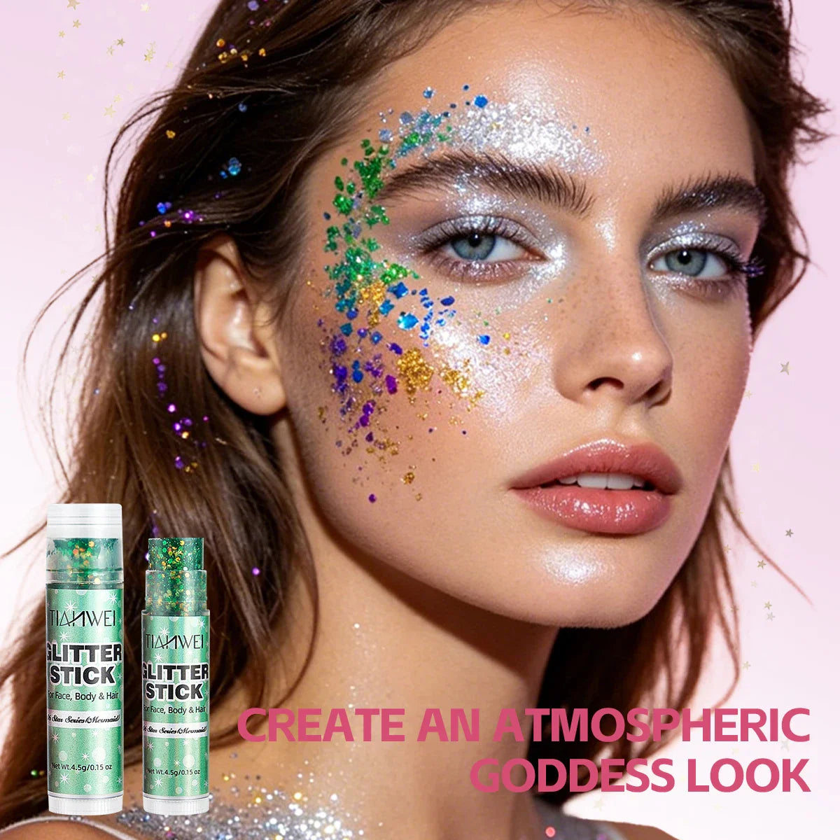 6-Pack Glitter Stick Set – Waterproof Sequin Gel Face & Body