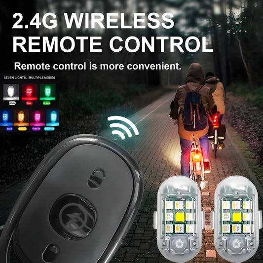7-Color LED Strobe Warning Light – Wireless Remote, USB Rechargeable LED Strobe Warning Light Oasis Select