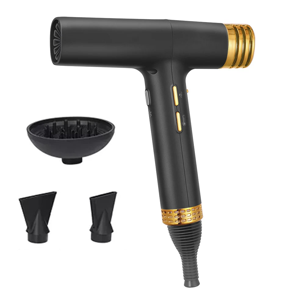 110000rpm Brushless Professional Hair Dryer Negative Ion Blower High Speed Salon Home Blower Appliance Hair Care Tools Peaceful Pleasures Health and Wellness black AU
