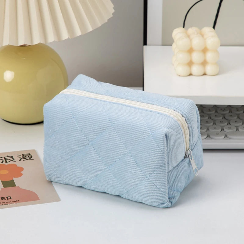 Bow-Knot Travel Portable Minimalist Large Capacity Soft Storage Makeup Bag Peaceful Pleasures Health and Wellness A4