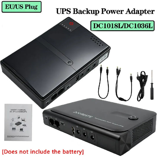 NEW DC18W/36W DC1018L/DC1036L 1A/2A 5V/9V/12V Large Capacity Multipurpose Mini Portable UPS Backup Power Adapter for WiFi Router Peaceful Pleasures Health and Wellness