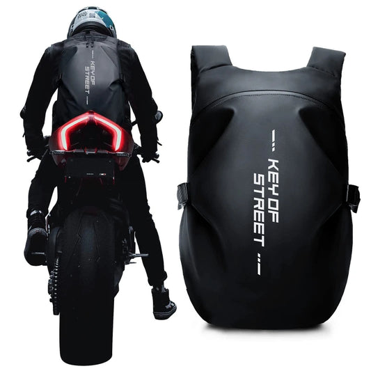 Waterproof Motorcycle Backpack | Helmet Storage, Reflective Strip Motorcycle Backpack Peaceful Pleasures Health and Wellness