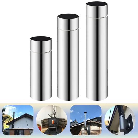 Stainless Steel Chimney Straight Exhaust Pipe Stove Boiler Flue Liner Peaceful Pleasures Health and Wellness