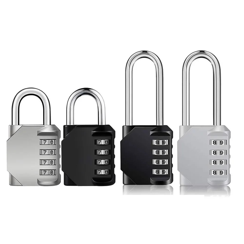 4-Digit Combination Padlock | Waterproof Long Shackle Lock