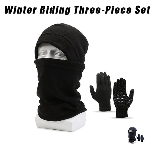 Men's 3-Piece Winter Set: Knit Beanie, Neck Gaiter & Face Cover Winter Accessory Set Peaceful Pleasures Health and Wellness