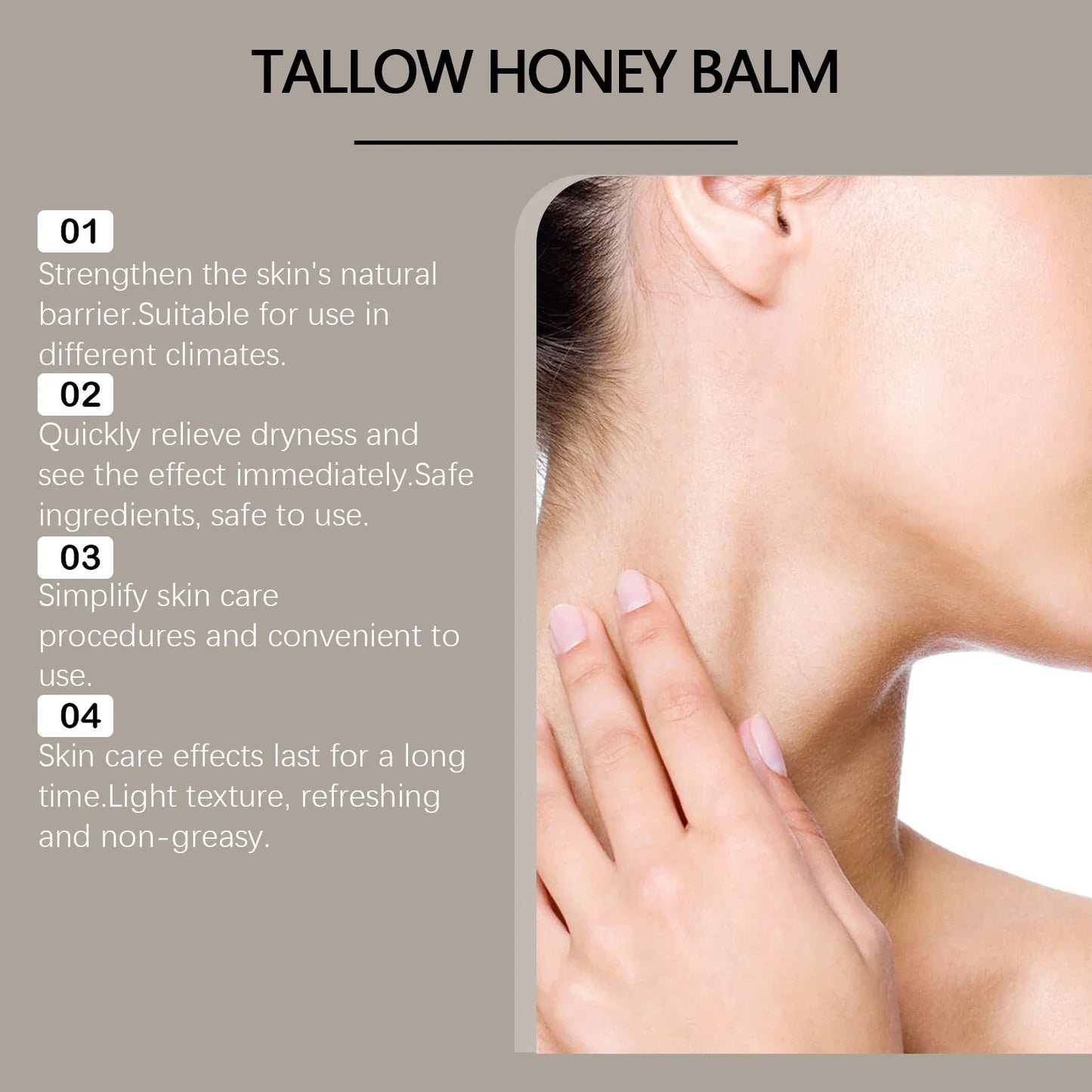 WOODSLEEP Tallow & Honey Balm – Deep Moisturizing Skin Balm