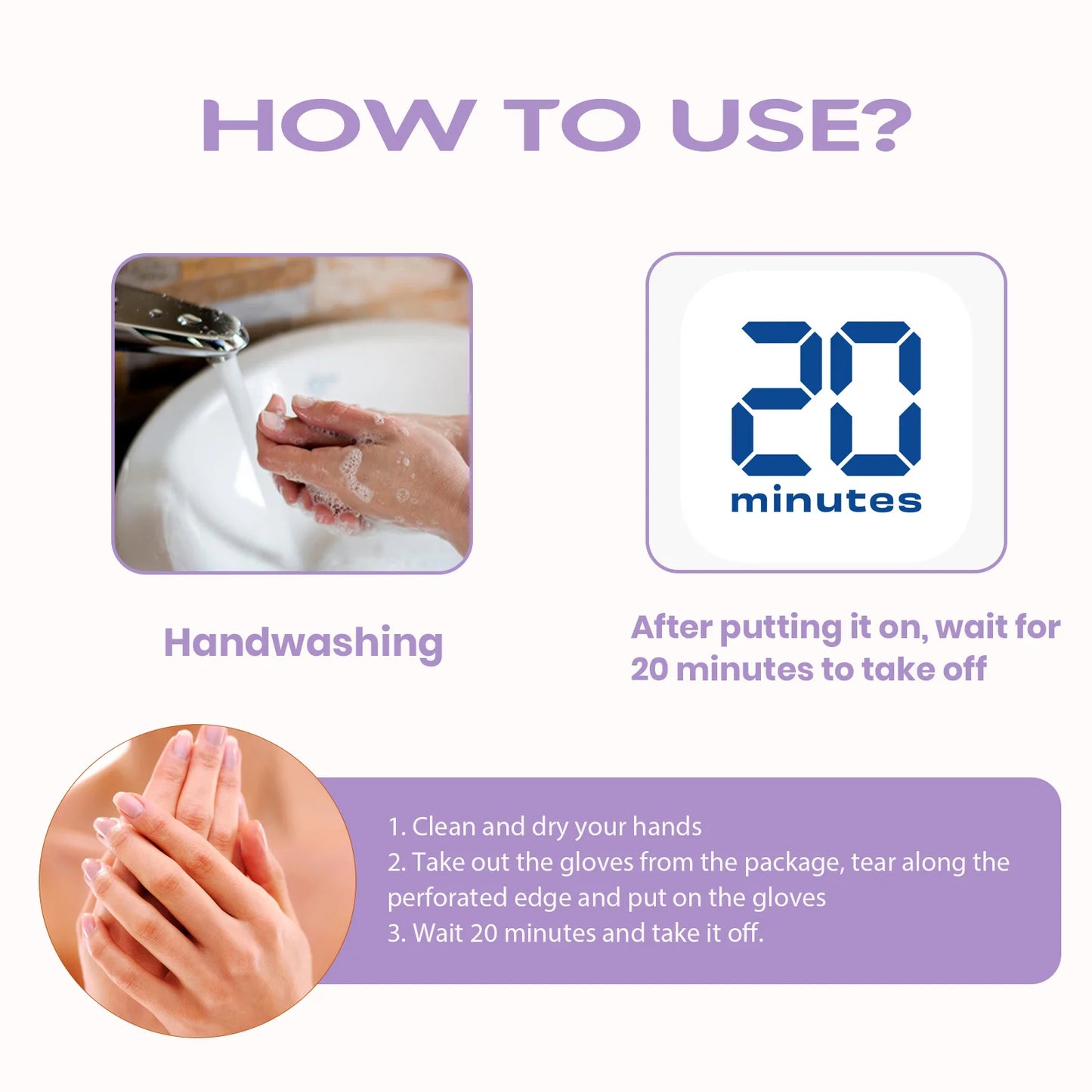 Lavender Niacinamide Hand Mask – Brightening & Moisturizing