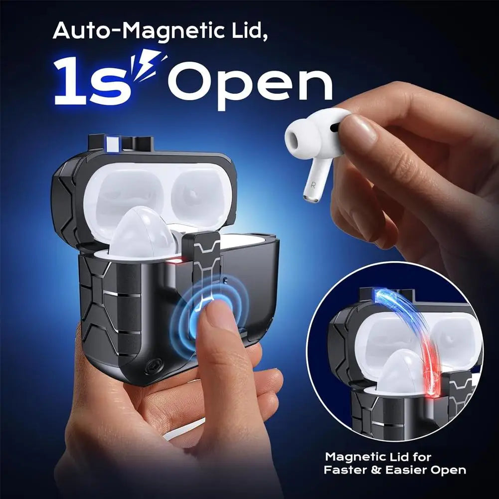 AirPods Pro 3 Case – Phone Stand, Magnetic Lock & Keychain