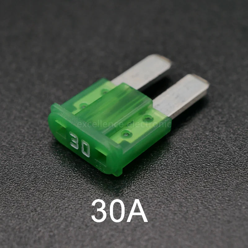 100/50/10pcs Mini M2 Car Fuse Long Foot Insert 5Amp 7.5Amp 10Amp 15A 20A 25A 30A 32V Zinc Auto Fuse Electric Peaceful Pleasures Health and Wellness