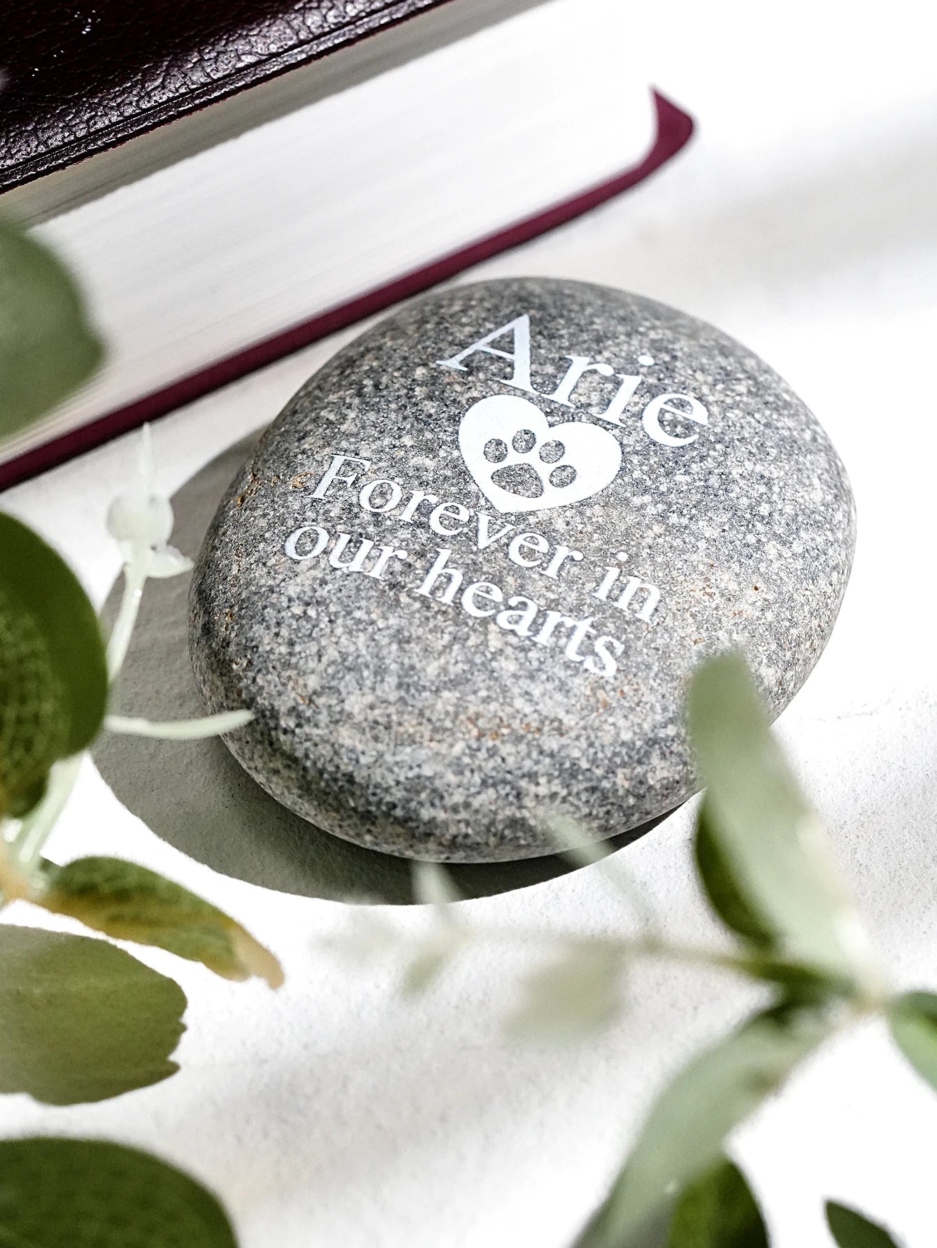Custom Pet Memorial Stone Personalized Dog Cat Grave Marker Engraved Garden Pebble Pet Loss Gift Custom Puppy Tombstone Peaceful Pleasures Health and Wellness