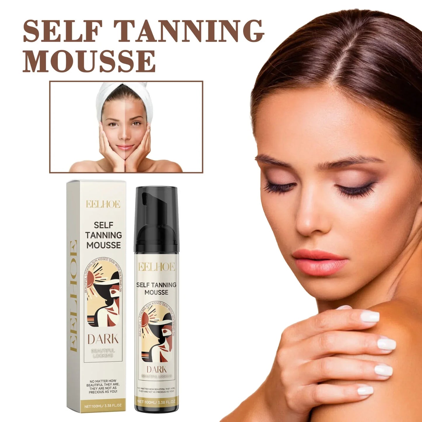 EELHOE Self-Tanning Mousse – Streak-Free Body Bronzer
