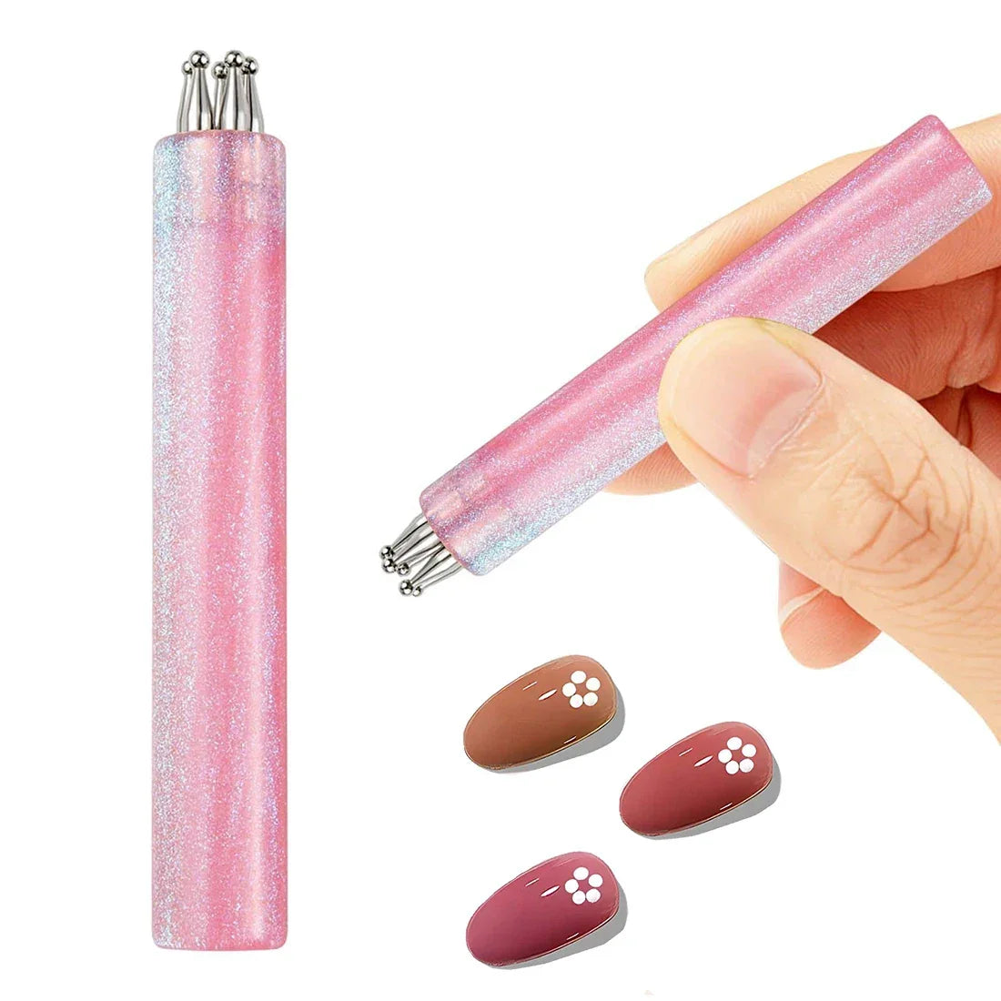 5 Petal Flower Nail Dotting Pen One Stroke Flower Design Tool for Nail Art, Manicure Rhinestone Gems Picker & Dotting Painting Peaceful Pleasures Health and Wellness