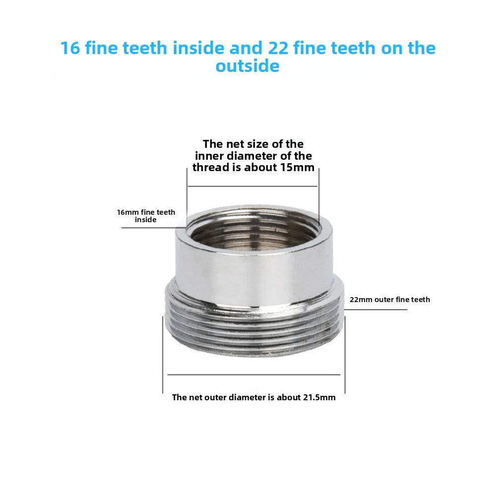 Faucet Thread Adapter 16–32mm Internal & External Fine Tooth