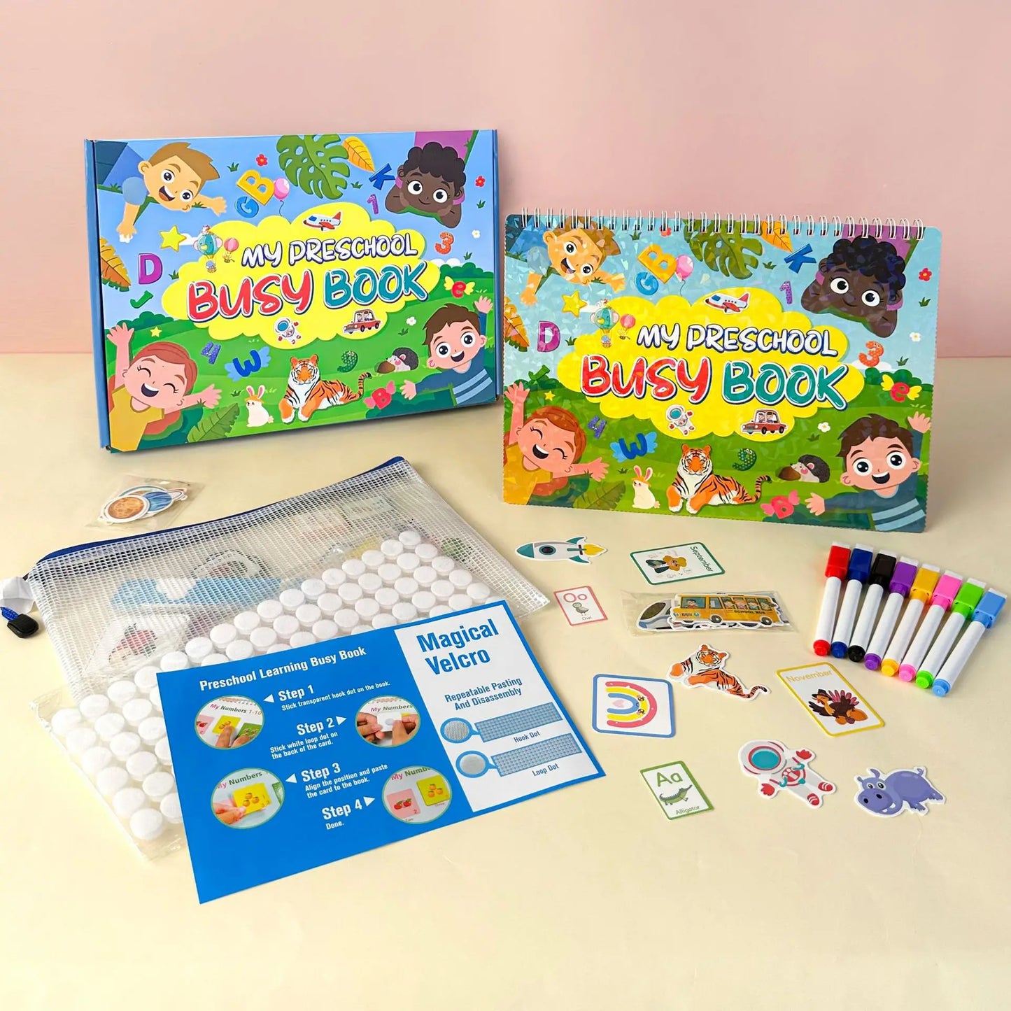 Bview Art Toddler Busy Book Reusable Educational Sticker Activity