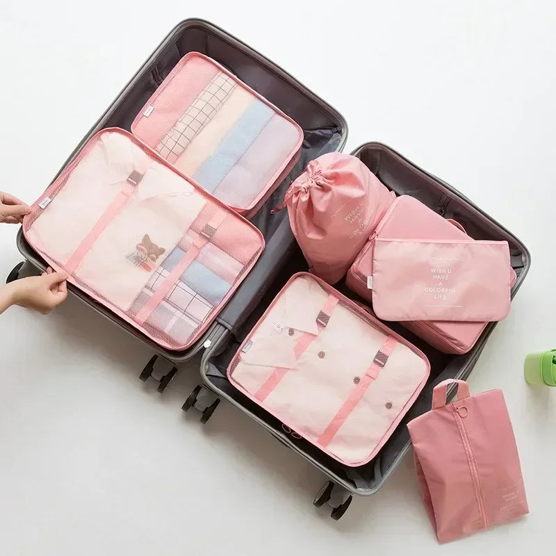 7-Piece Packing Cubes Set | Travel Luggage Organizer Bags