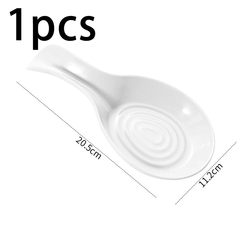 Spoon Rest Large Ceramic Spoon Holder Heat-Resistant Cooking Spoon Rest Coffee Spoon Holder Dishwasher Safe Ceramic Spoon Rest Peaceful Pleasures Health and Wellness A2