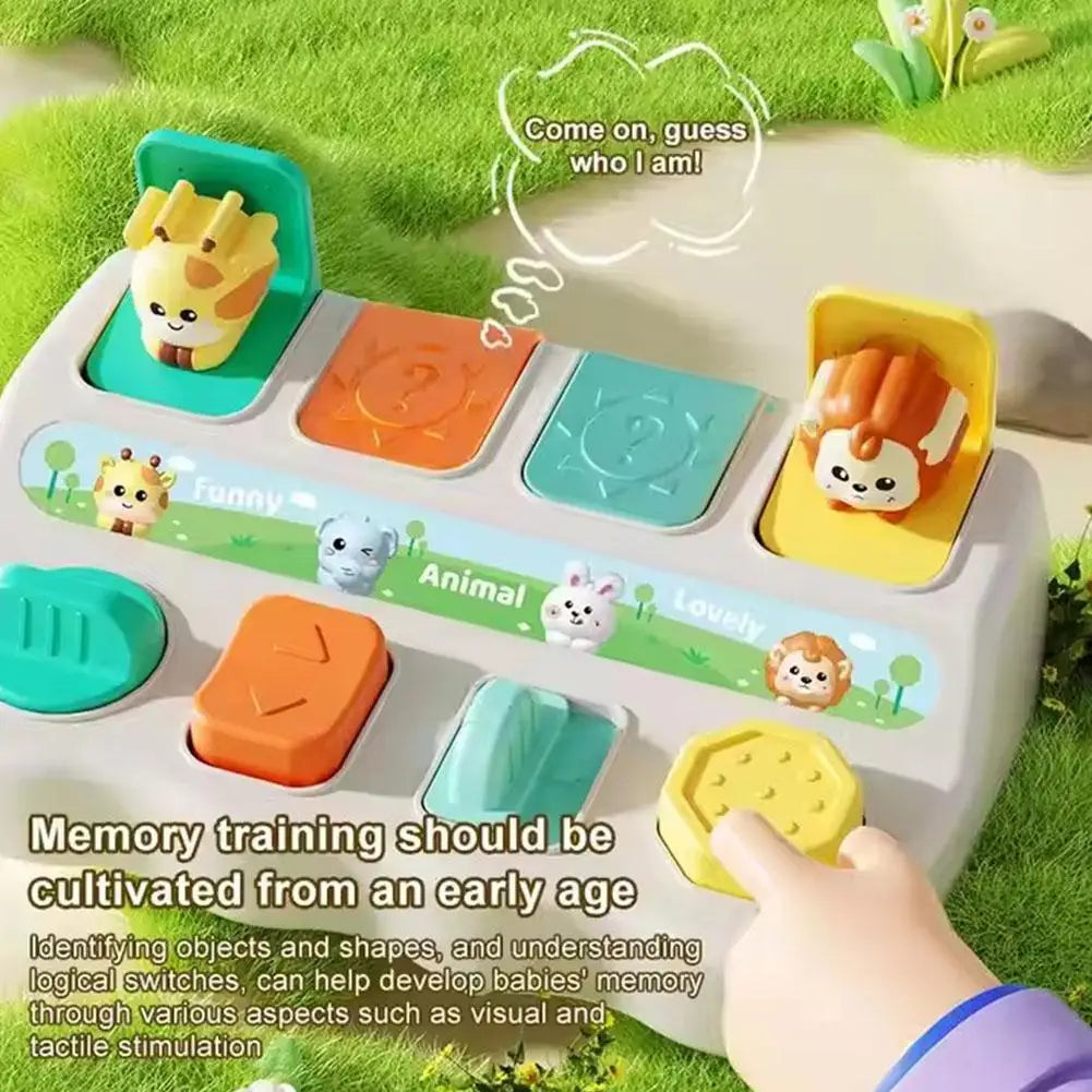Montessori Pop-Up Animal Toy Box | Logic & Motor Skills for Kids